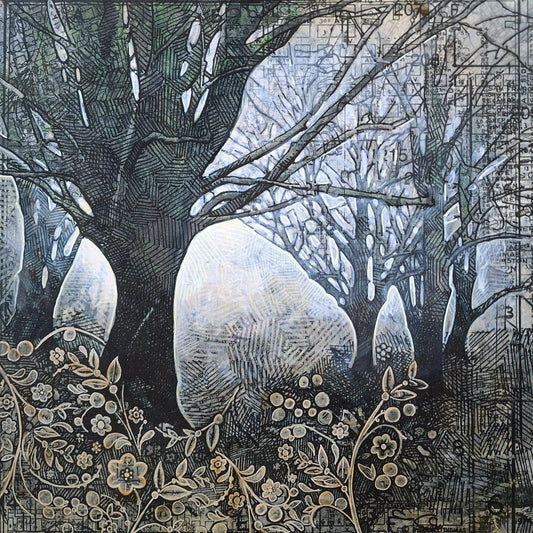 "Grandmother Tree" 18inch Hand Embellished Canvas